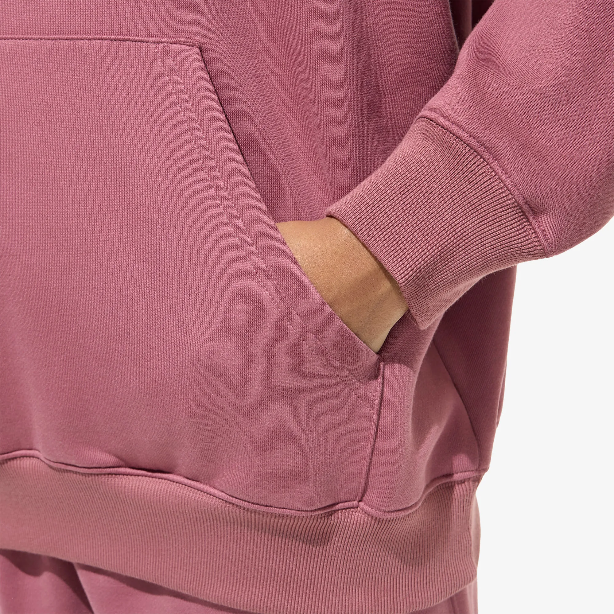 Суитшърт adidas Essentials Oversized Fleece Hoodie Quiet Crimson XS – Дамски худита