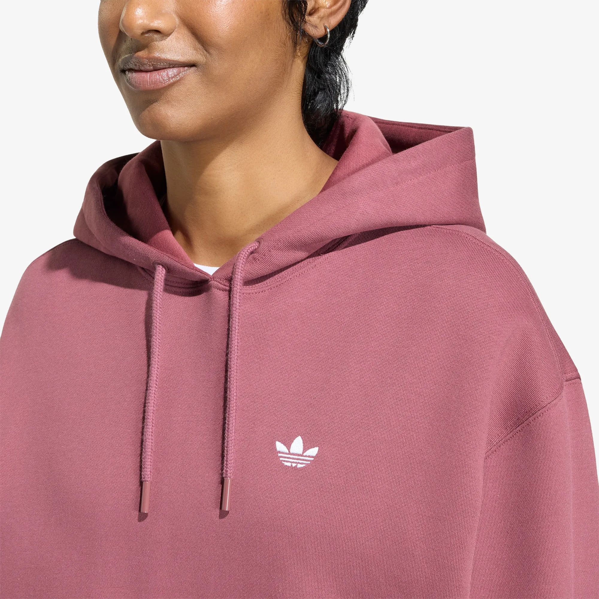 Суитшърт adidas Essentials Oversized Fleece Hoodie Quiet Crimson XS – Дамски худита