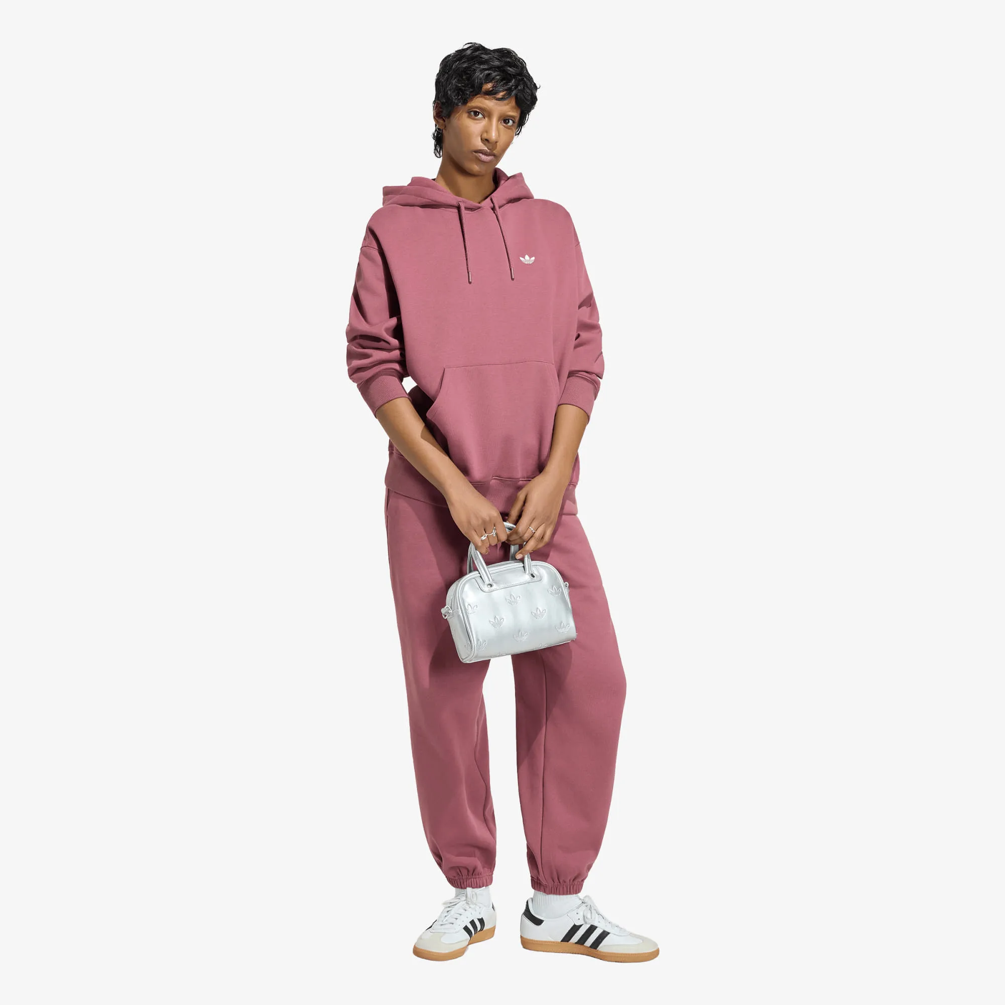 Суитшърт adidas Essentials Oversized Fleece Hoodie Quiet Crimson XS – Дамски худита