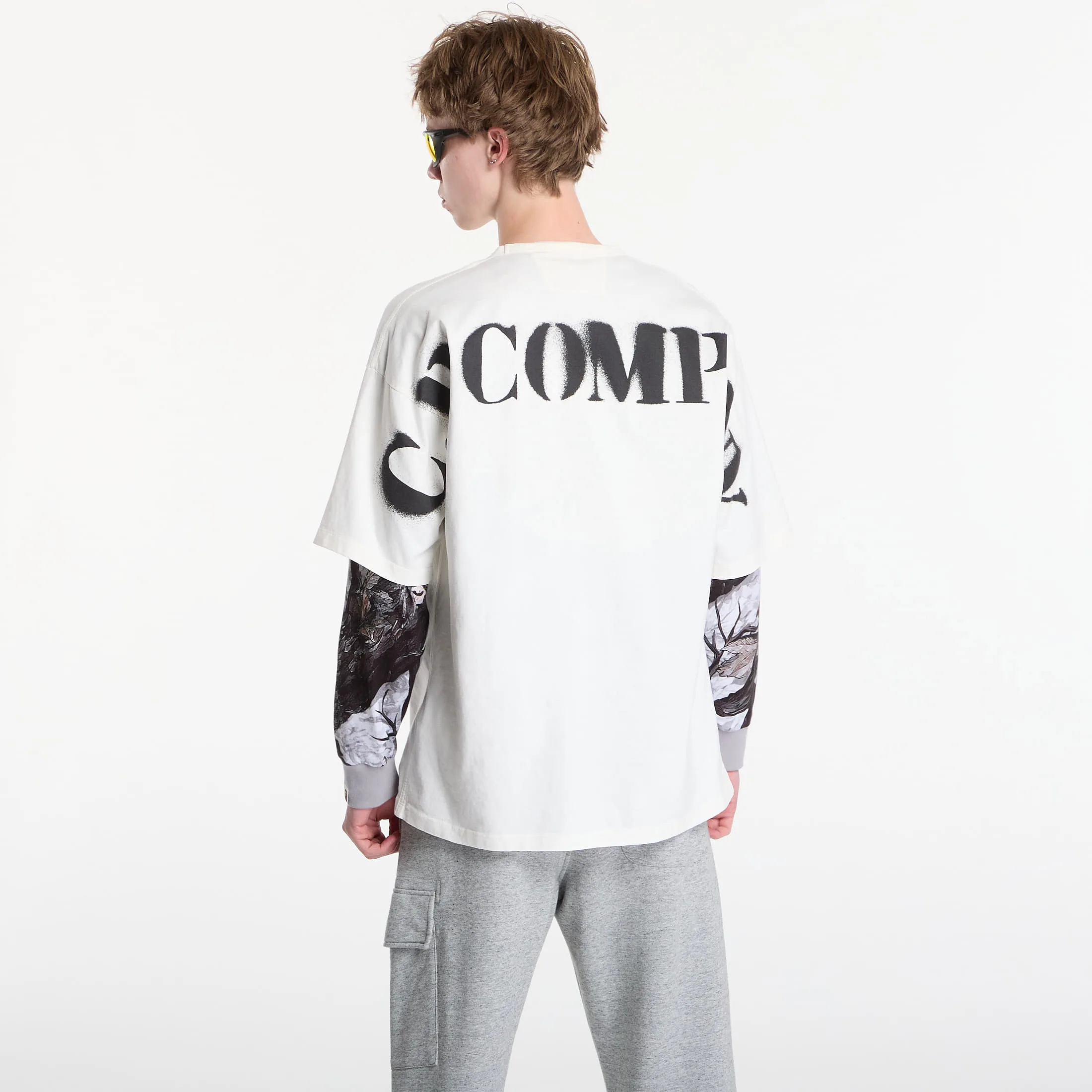 Тениска C.P. Company 1020 Jersey Short Sleeve Stencil T-Shirt Gauze White L – Мъжки тениски