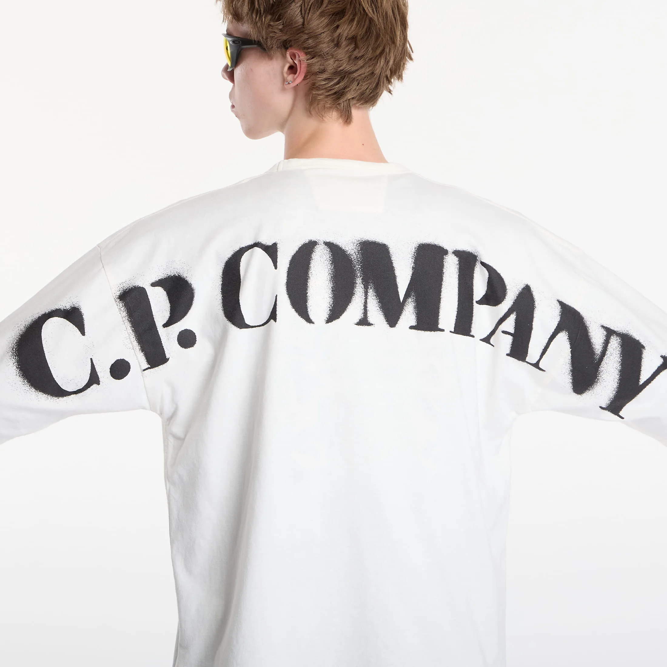 Тениска C.P. Company 1020 Jersey Short Sleeve Stencil T-Shirt Gauze White L – Мъжки тениски