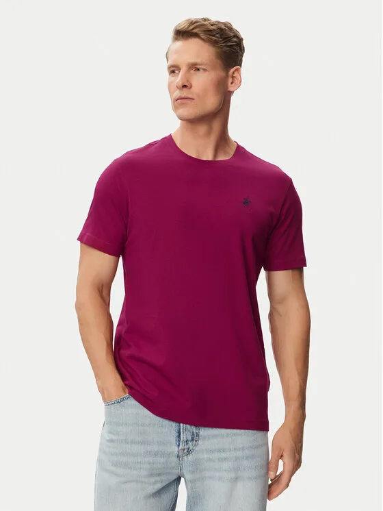Beverly Hills Polo Club Тишърт P-SS26M-TS41740 Бордо Regular Fit – Мъжки тениски