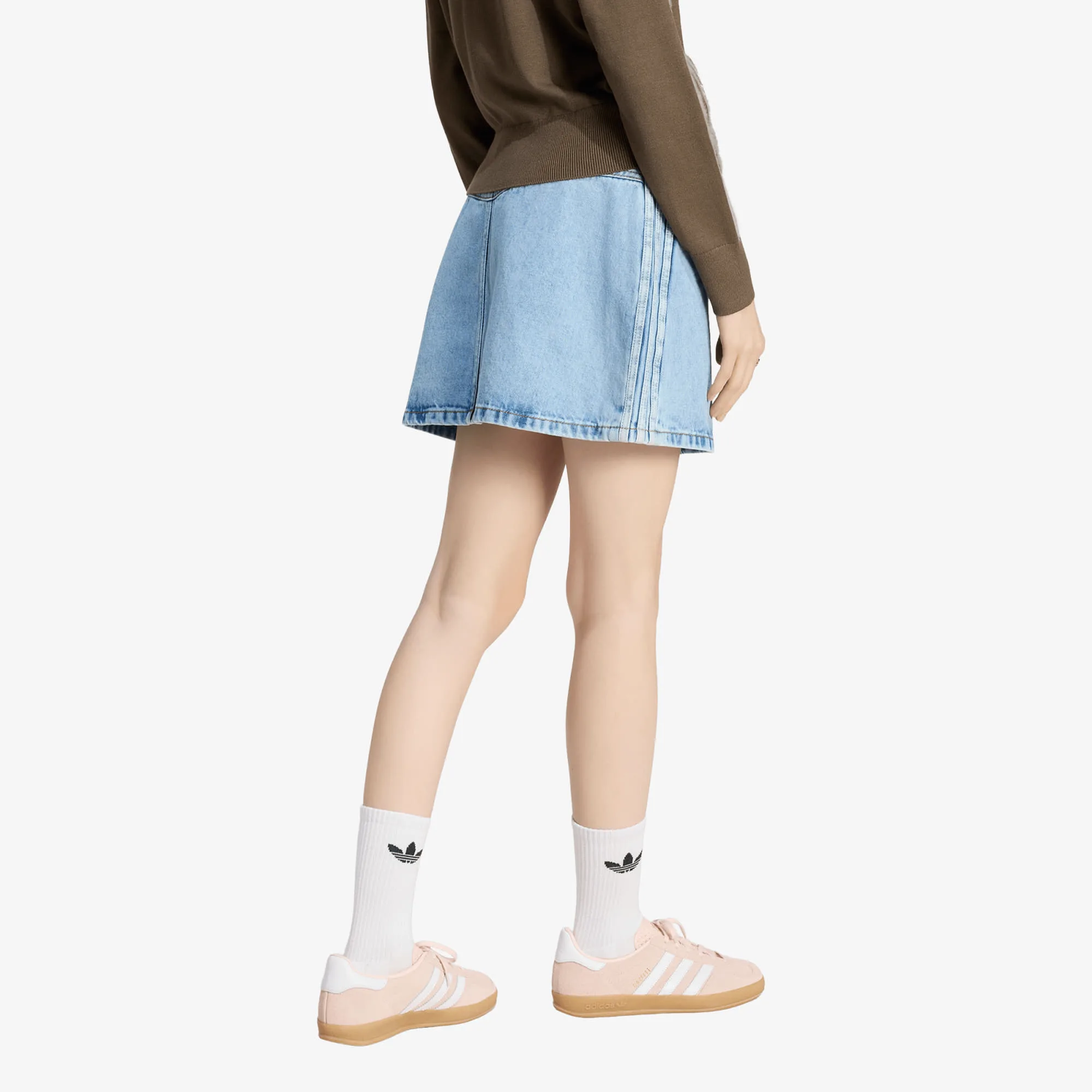 Пола adidas Mid Rise Denim Skirt Light Denim 6 – Дамски поли
