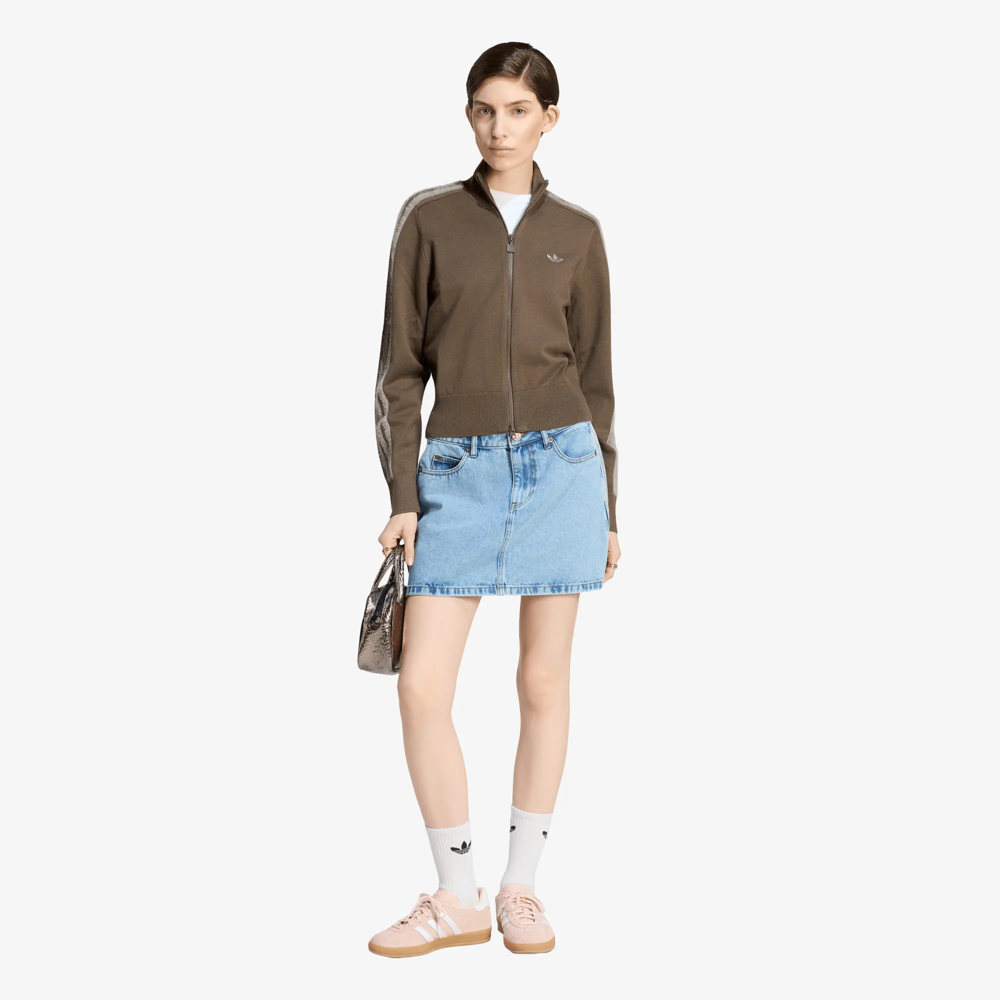 Пола adidas Mid Rise Denim Skirt Light Denim 6 – Дамски поли
