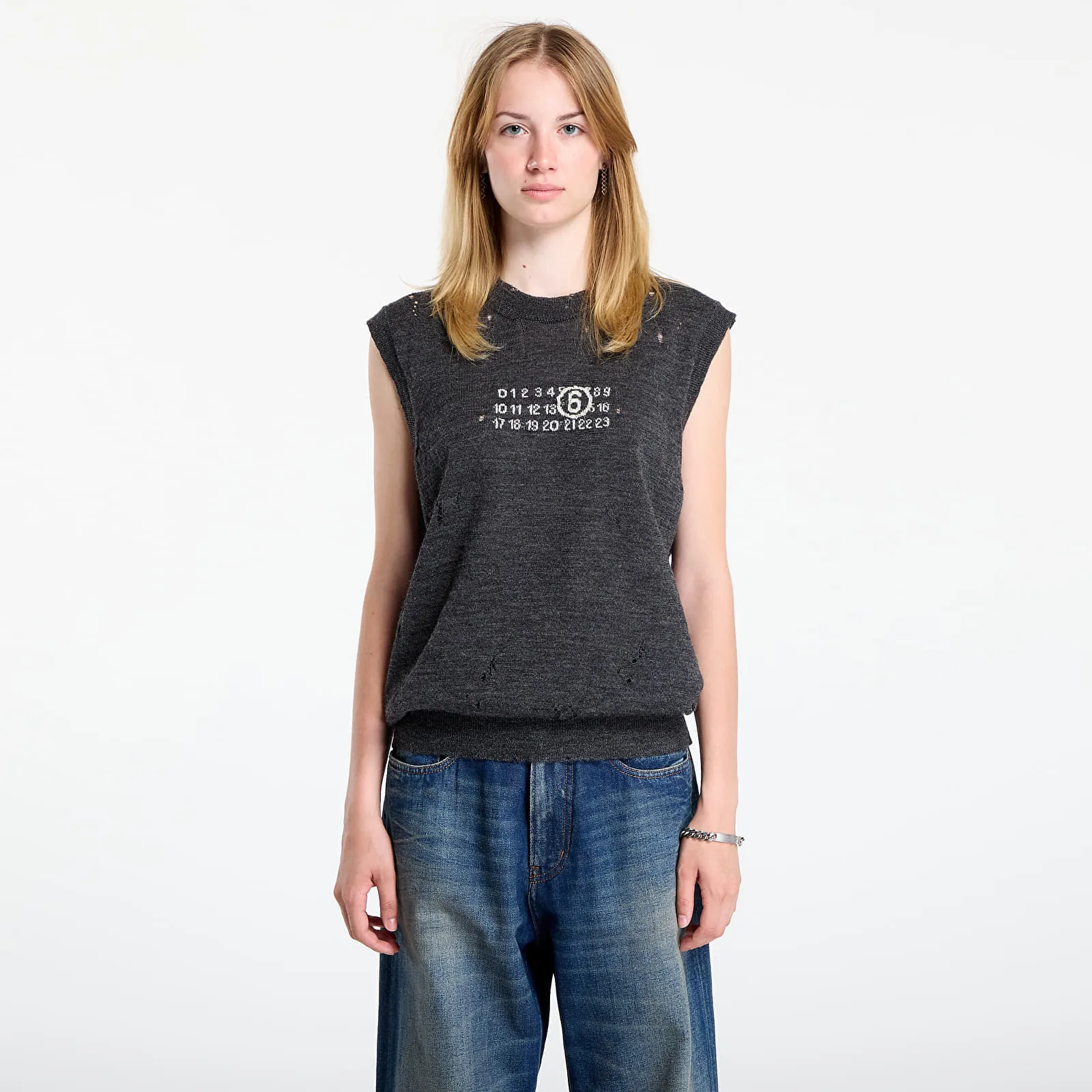 Дамски елек MM6 Maison Margiela тъмносив – Dark Grey Melange – Дамски елеци