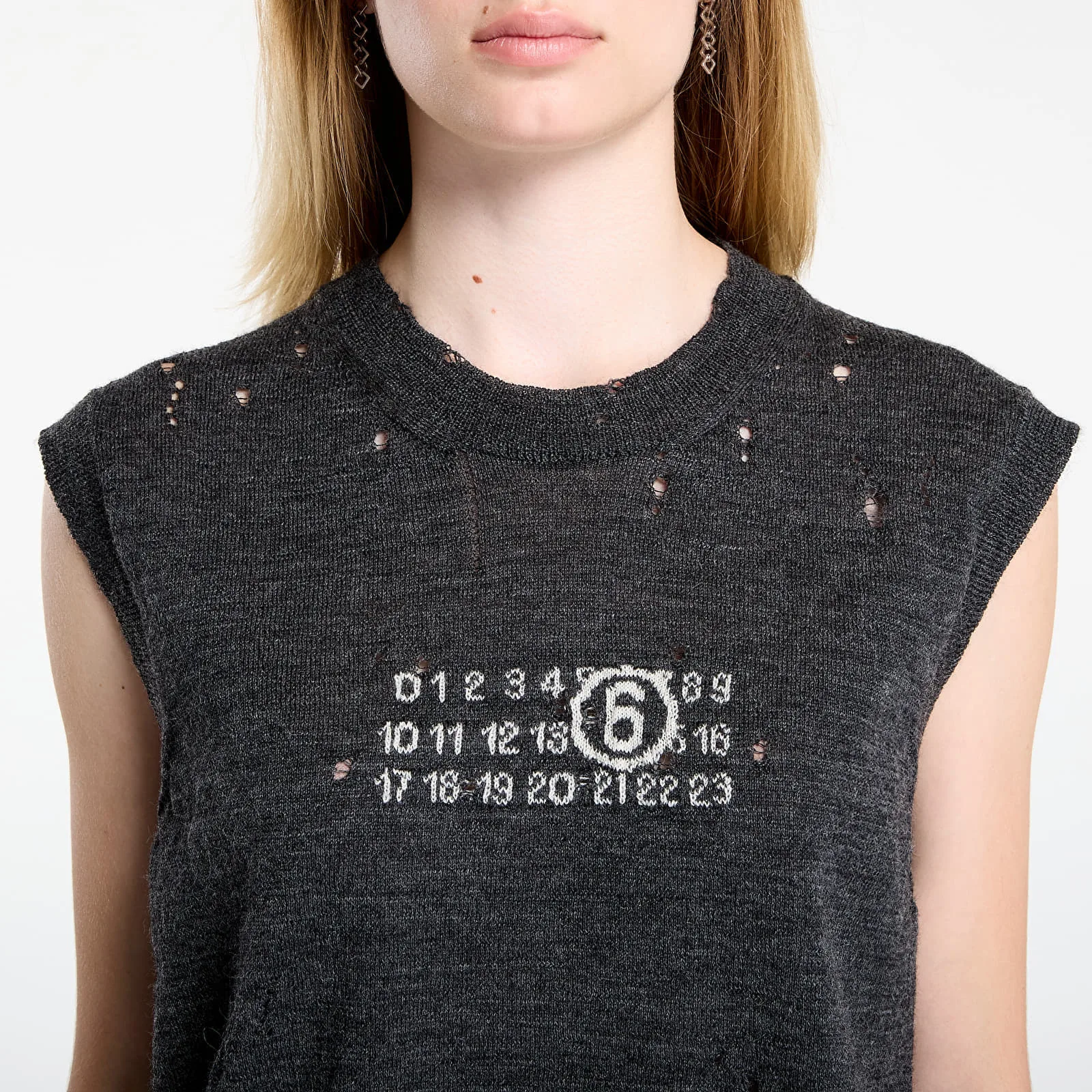 Дамски елек MM6 Maison Margiela тъмносив – Dark Grey Melange – Дамски елеци