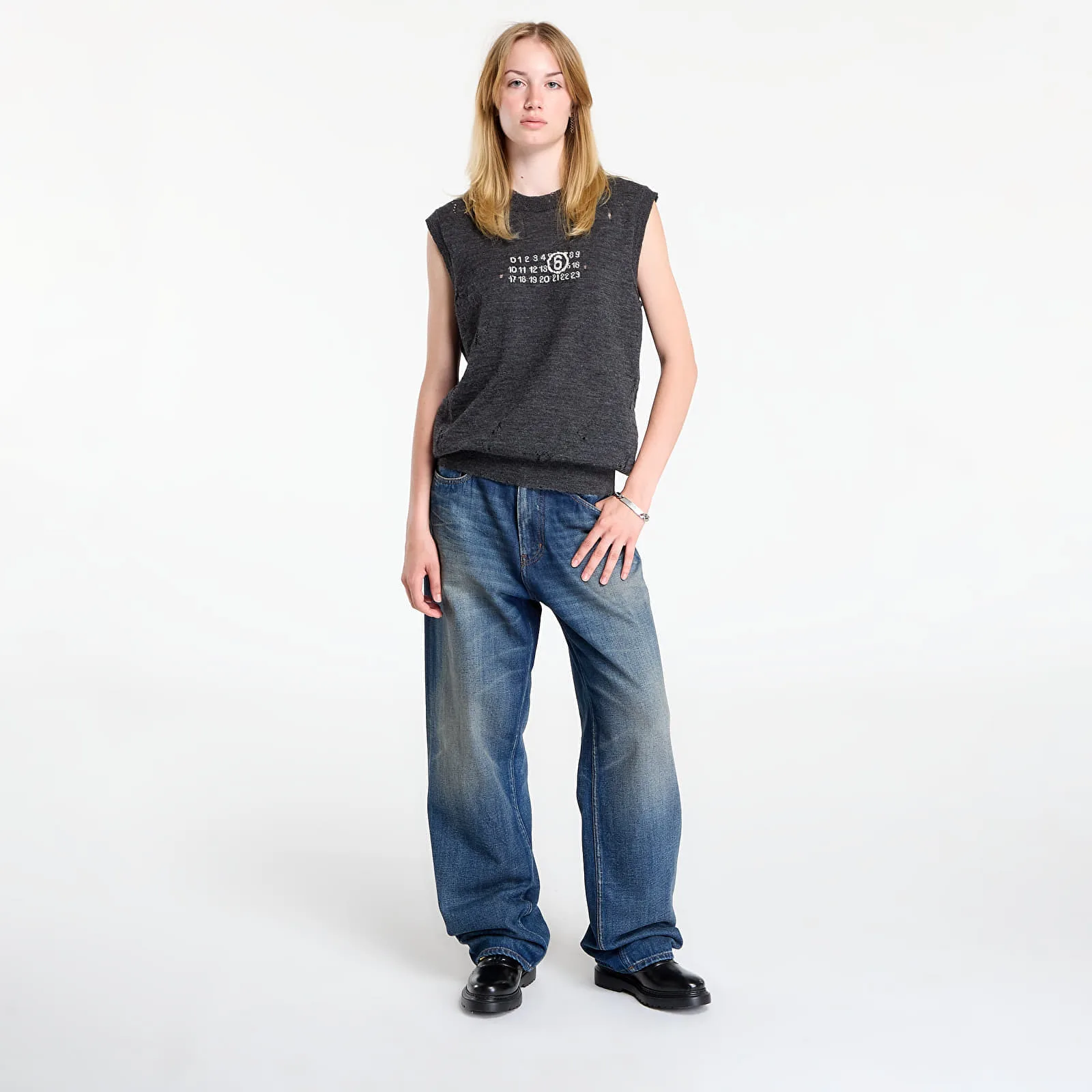 Дамски елек MM6 Maison Margiela тъмносив – Dark Grey Melange – Дамски елеци