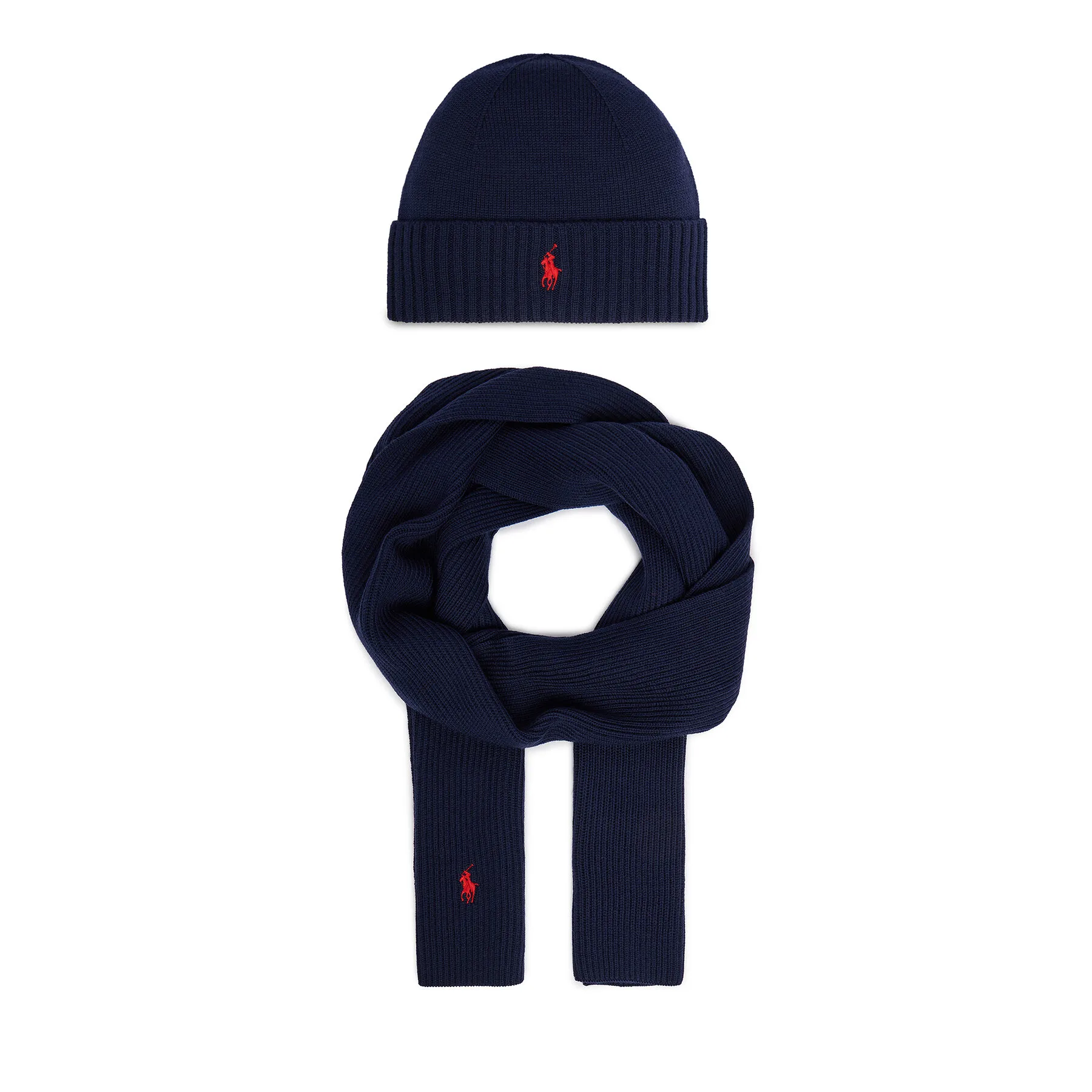Комплект шал и шапка Polo Ralph Lauren 7,10951E+11 Тъмносин – Шапки