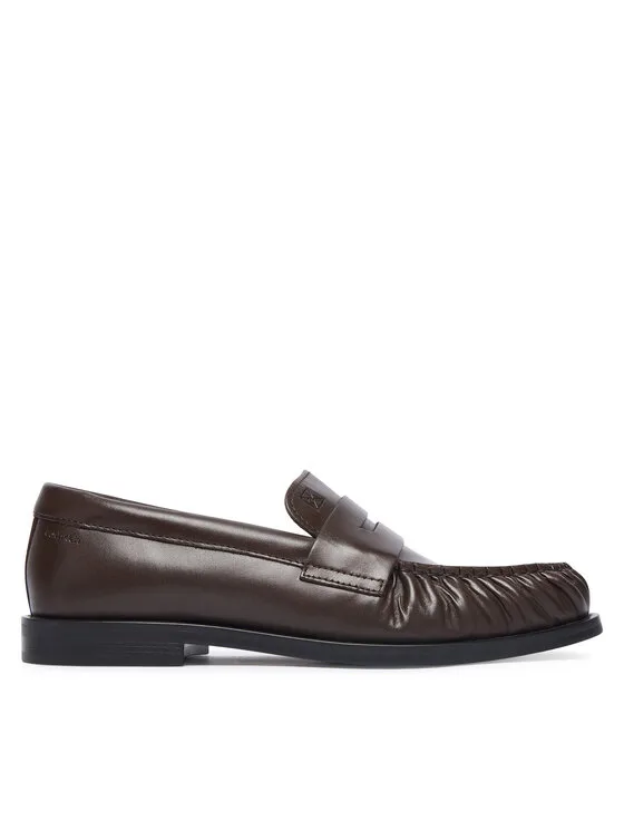 Дамски лоуфъри Calvin Klein Round Lth тъмнокафяви