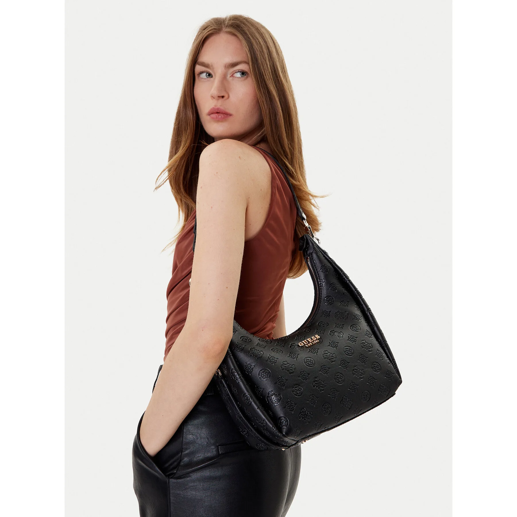 Дамска чанта Guess Phoebe HWPD96 65020 Черен – Класически дамски чанти