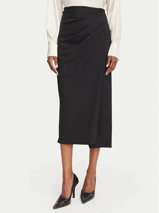 Marella Пола тип молив Zampa 2623106061 Черен Slim Fit – Дамски поли тип молив