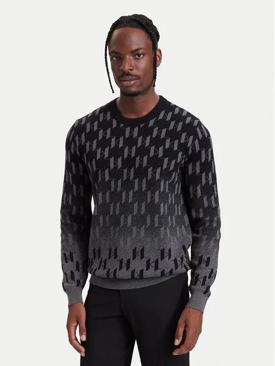 KARL LAGERFELD Пуловер 655015 564304 Черен Regular Fit – Мъжки пуловери и жилетки