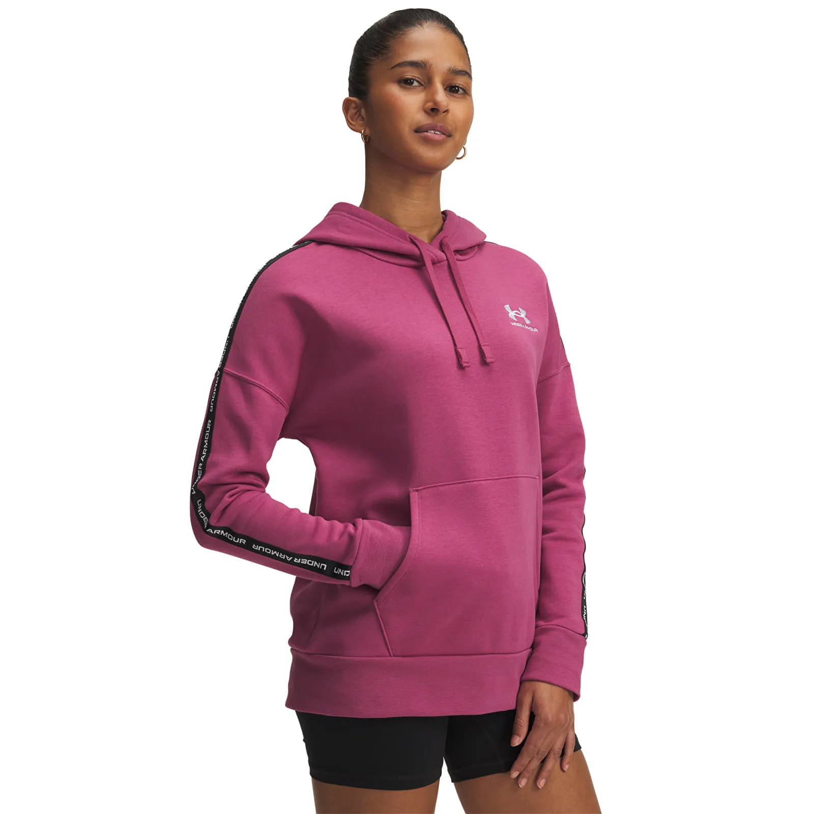 Суитшърт Under Armour Icon Fleece Taped Hoodiey Red M – Дамски худита