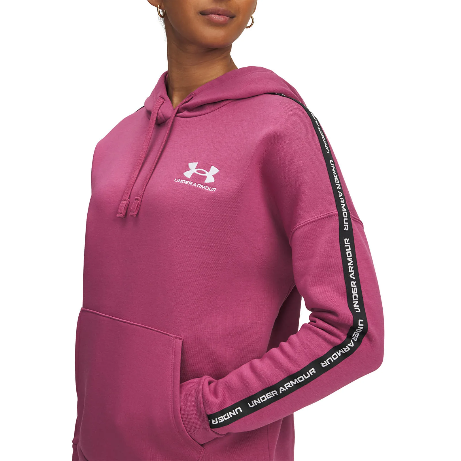 Суитшърт Under Armour Icon Fleece Taped Hoodiey Red M – Дамски худита