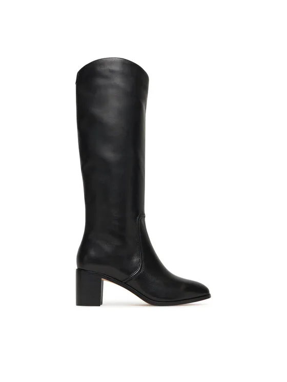 LAUREN RALPH LAUREN Ботуши Charly Bo Tal 802967813001 Черен – Дамски ботуши на ток