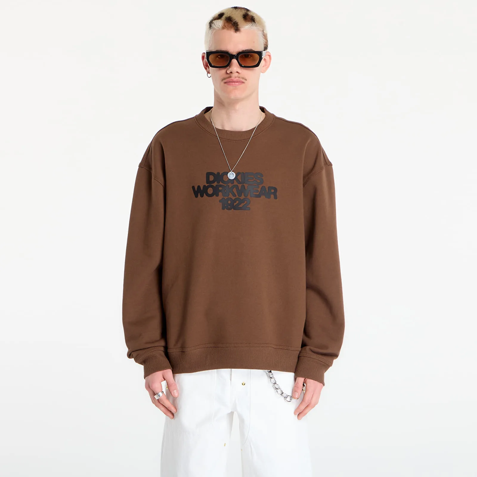 Мъжки суитшърт Dickies Torrey кафяв – Timber Brown – Мъжки суитшърти без цип
