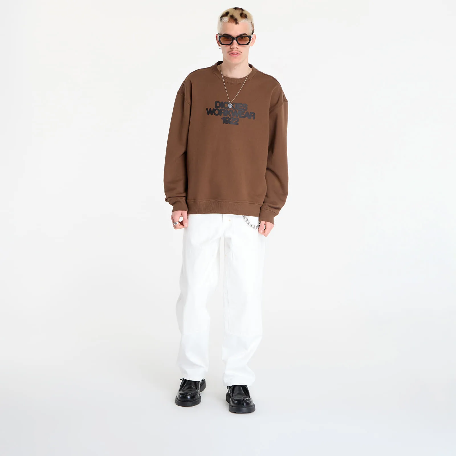 Мъжки суитшърт Dickies Torrey кафяв – Timber Brown – Мъжки суитшърти без цип