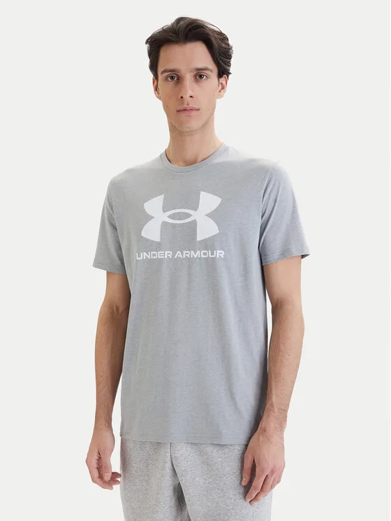 Мъжка тениска Under Armour Ua Sportstyle Logo Update Ss сива – Мъжки тениски с къс ръкав