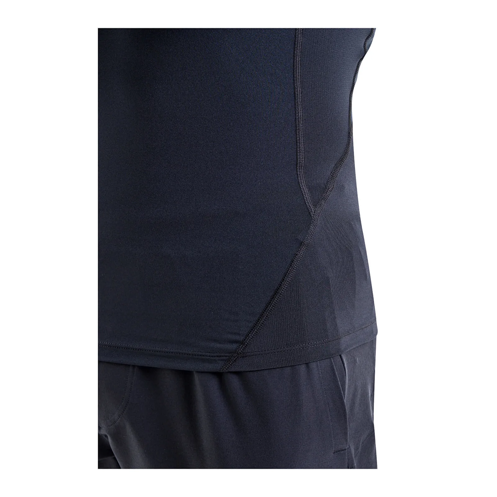 Тениска Under Armour Hg Armour Comp Mock LS Black/ White – Black|White – Мъжки тениски