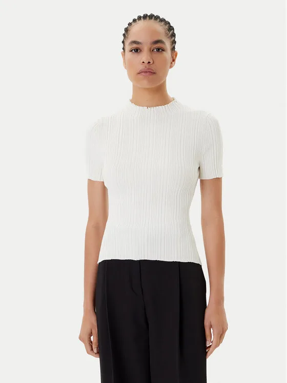 HUGO Блуза Sarphapilk 50542598 Бял Slim Fit – Дамски блузи