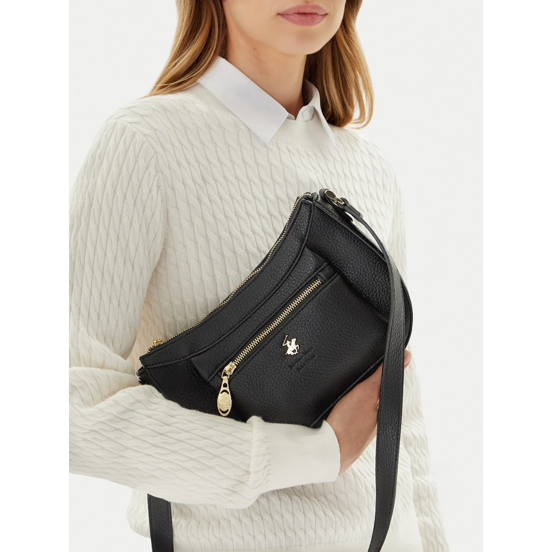 Дамска чанта Beverly Hills Polo Club BHPC-L-017-08 черна – Черен – Дамски чанти тип плик