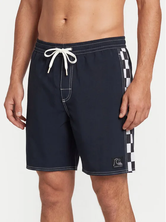 Мъжки плувни шорти Quiksilver Original Arch Volley 17 черни – Черен – Мъжки бански