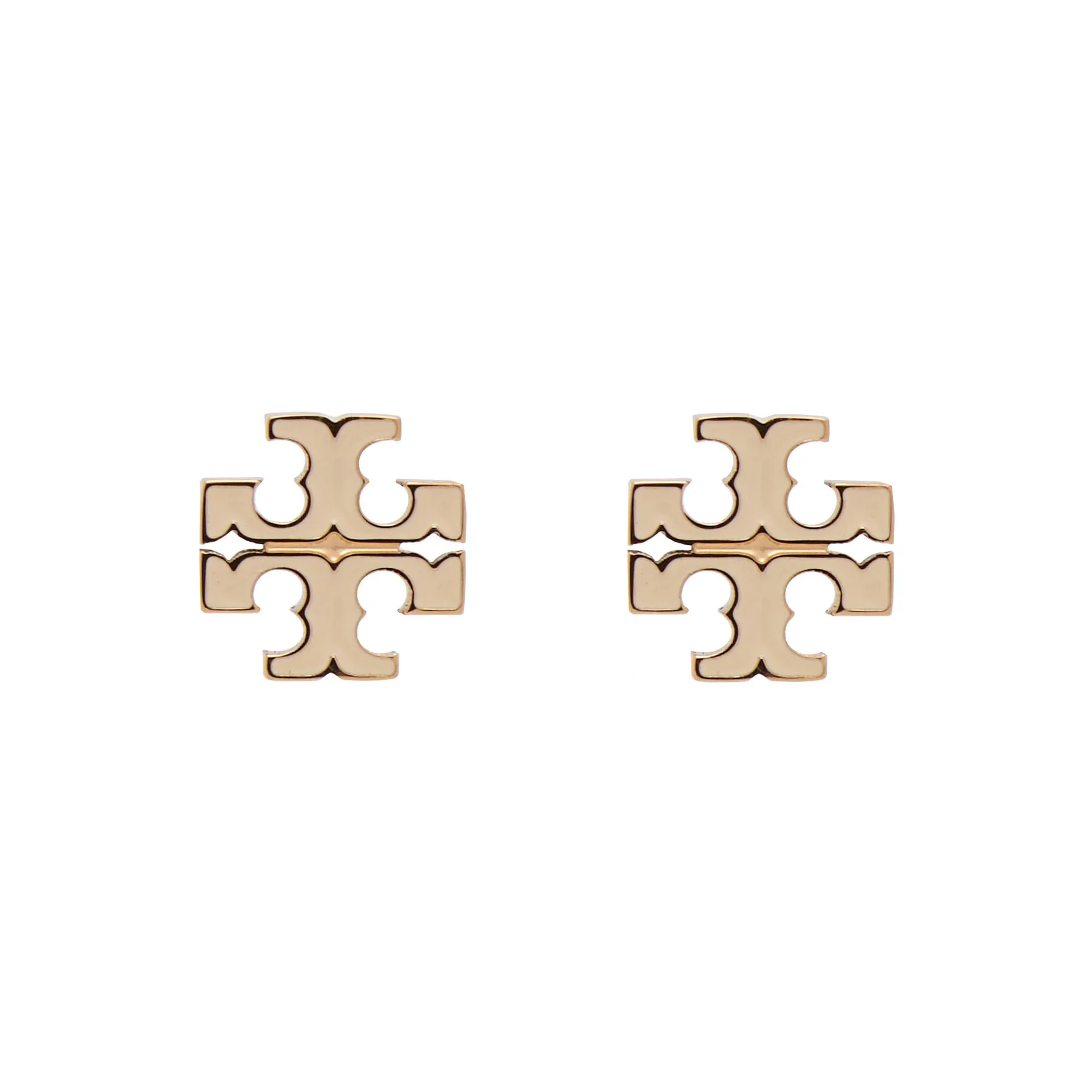 Обеци Tory Burch кремави