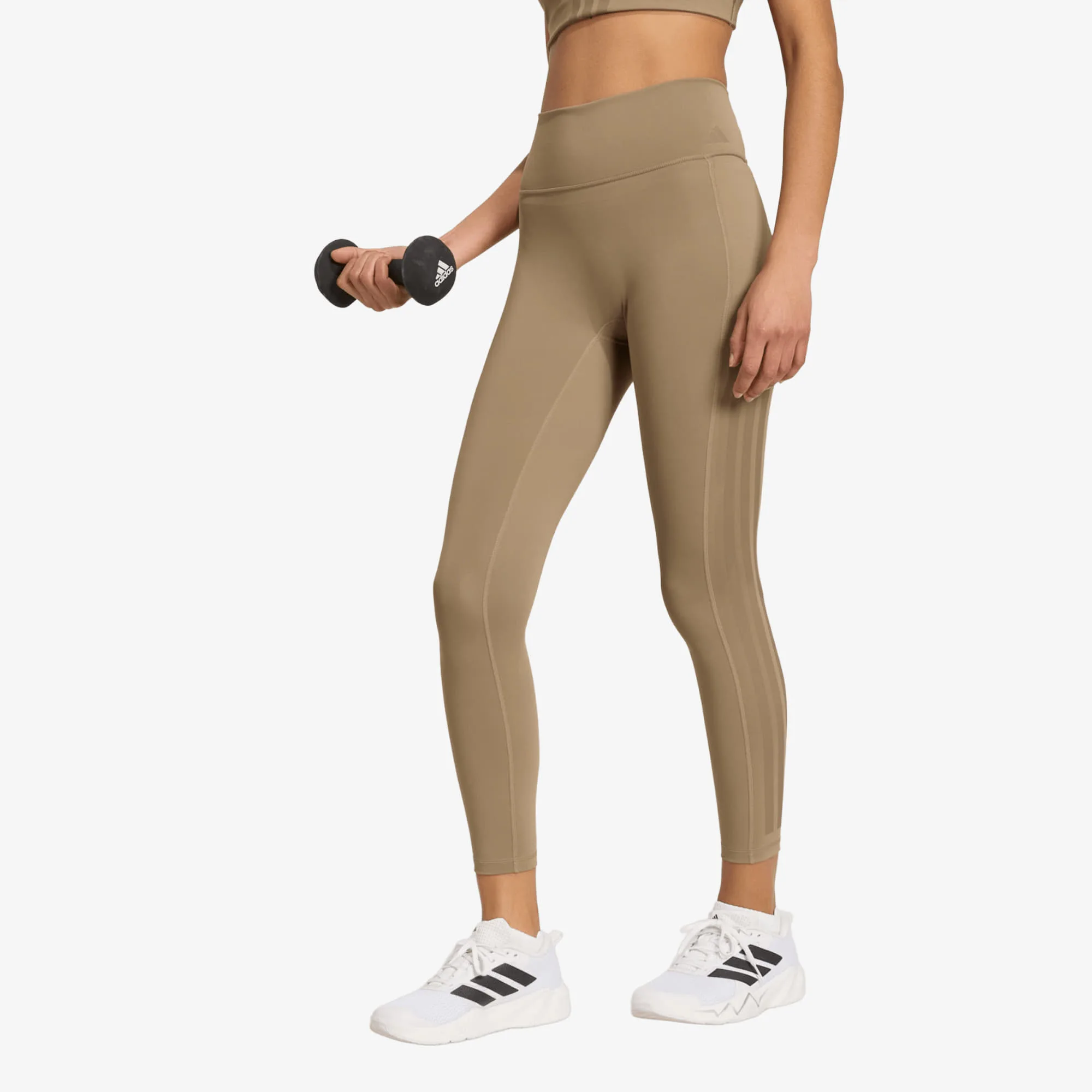 Дамски клин adidas Performance Optimé Workout 7/8 каки – Khaki Six – Дамски клинове
