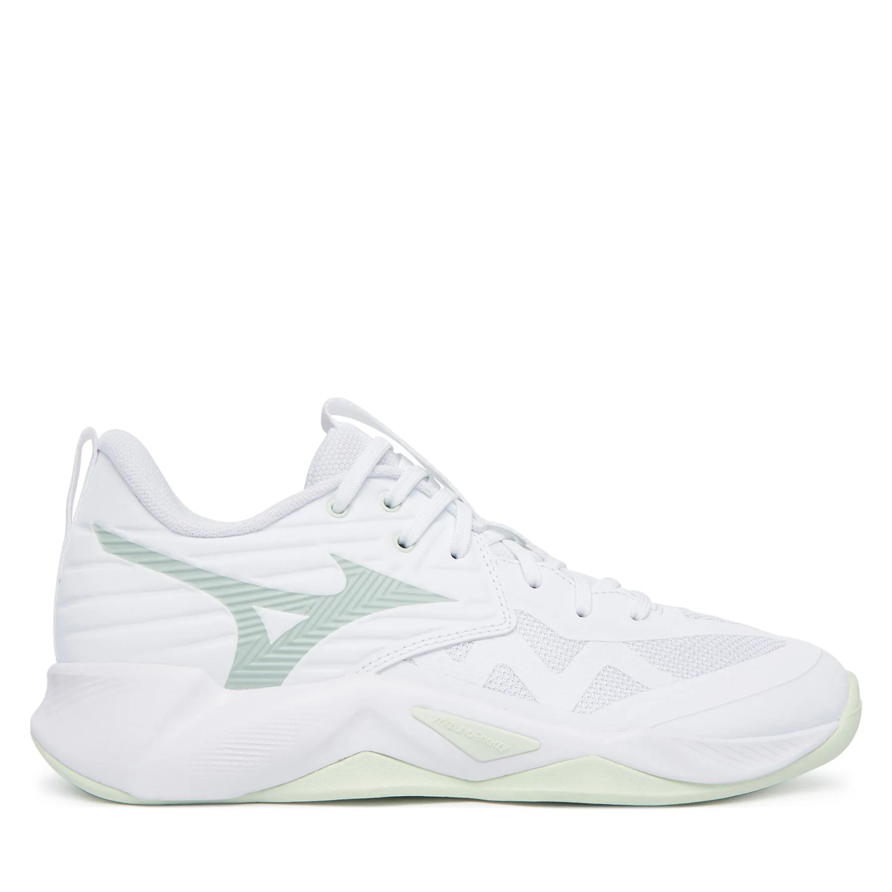 Дамски обувки за зала Mizuno Wave Momentum Pro бели – Бял – Обувки за спортове на закрито