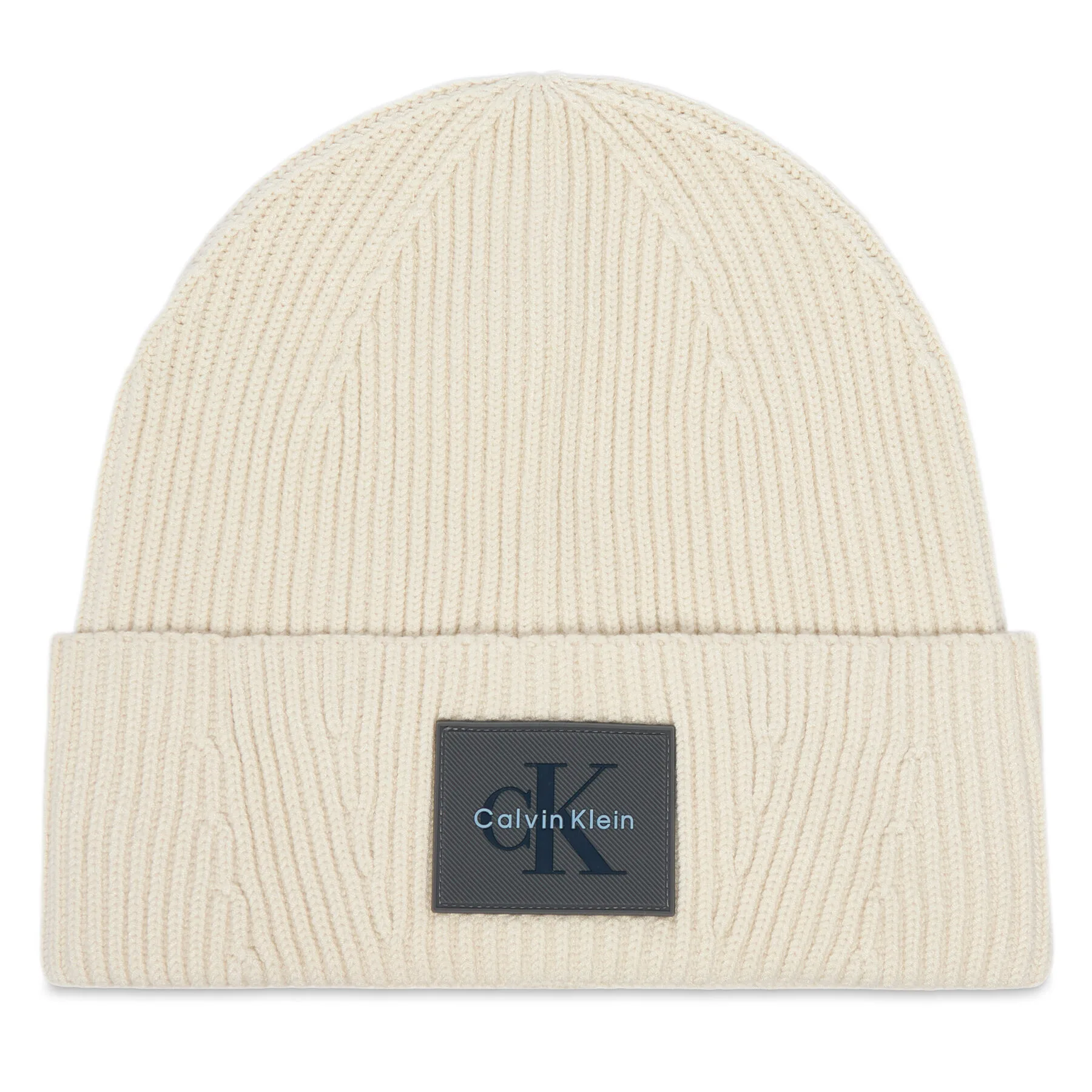 Мъжка зимна шапка Calvin Klein Monologo сива – Зимни шапки