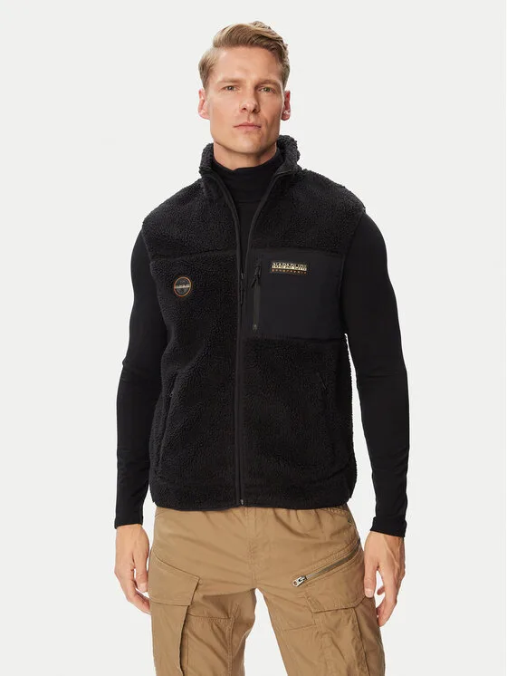Napapijri Жилетка за костюм Yupik V 2 NP0A8B8R Черен Regular Fit – Мъжки елеци