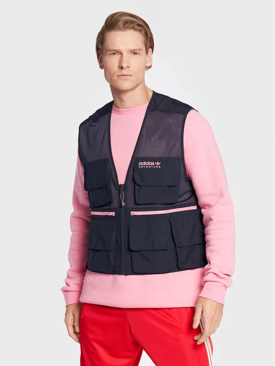 adidas Елек Originals Adventure HK4986 Тъмносин Regular Fit – Мъжки елеци