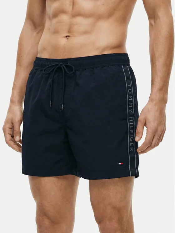 Мъжки плувни шорти Tommy Hilfiger UM0UM03730 тъмносини – Мъжки бански