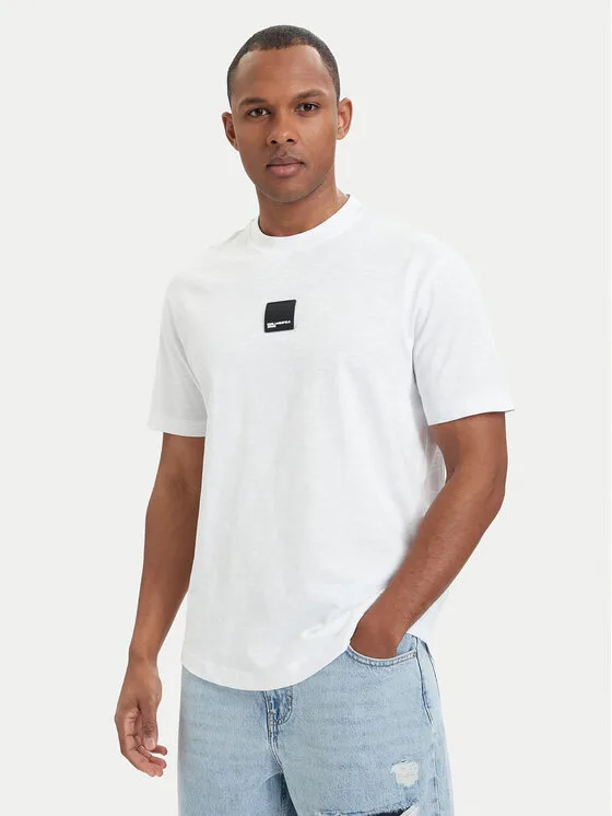 Karl Lagerfeld Jeans Тишърт B2M17048 Бял Regular Fit – Мъжки тениски
