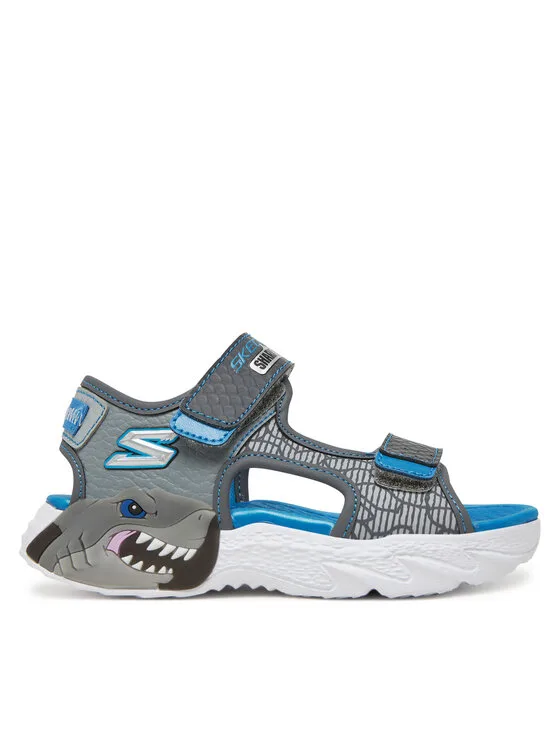 Детски сандали Skechers Creature-Splash сиви – Сандали за момчета