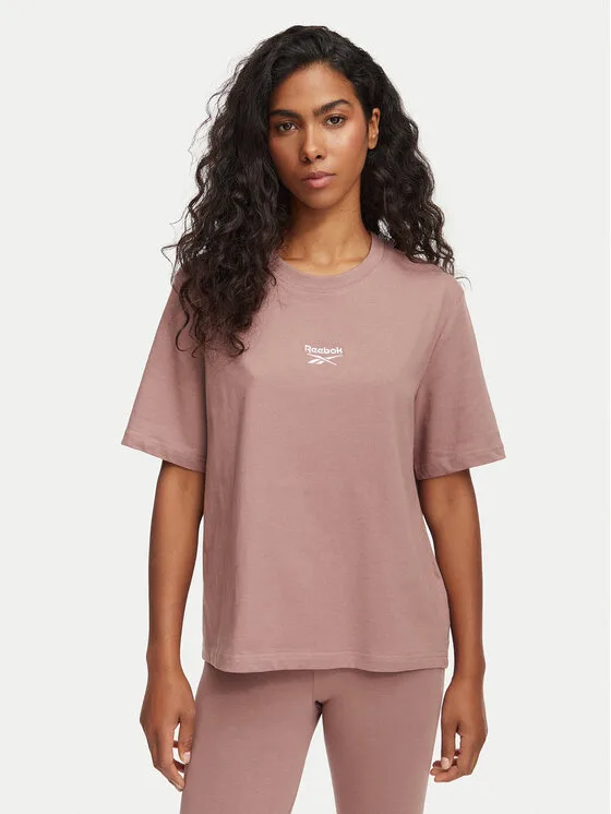 Reebok Тишърт Gisela RK25709CCW Кафяв Regular Fit – Дамски тениски