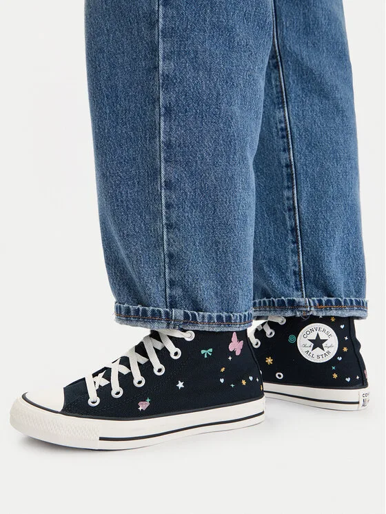 Converse Кецове Chuck Taylor All Star Doodles A15508C Черен – Дамски високи кецове