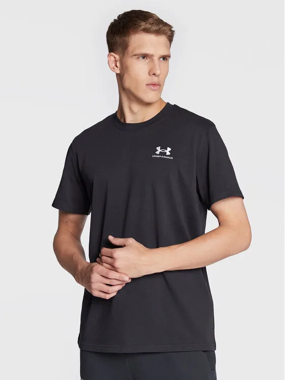 Мъжка тениска Under Armour Ua Logo Embroidered черна – Черен – Мъжки тениски с къс ръкав
