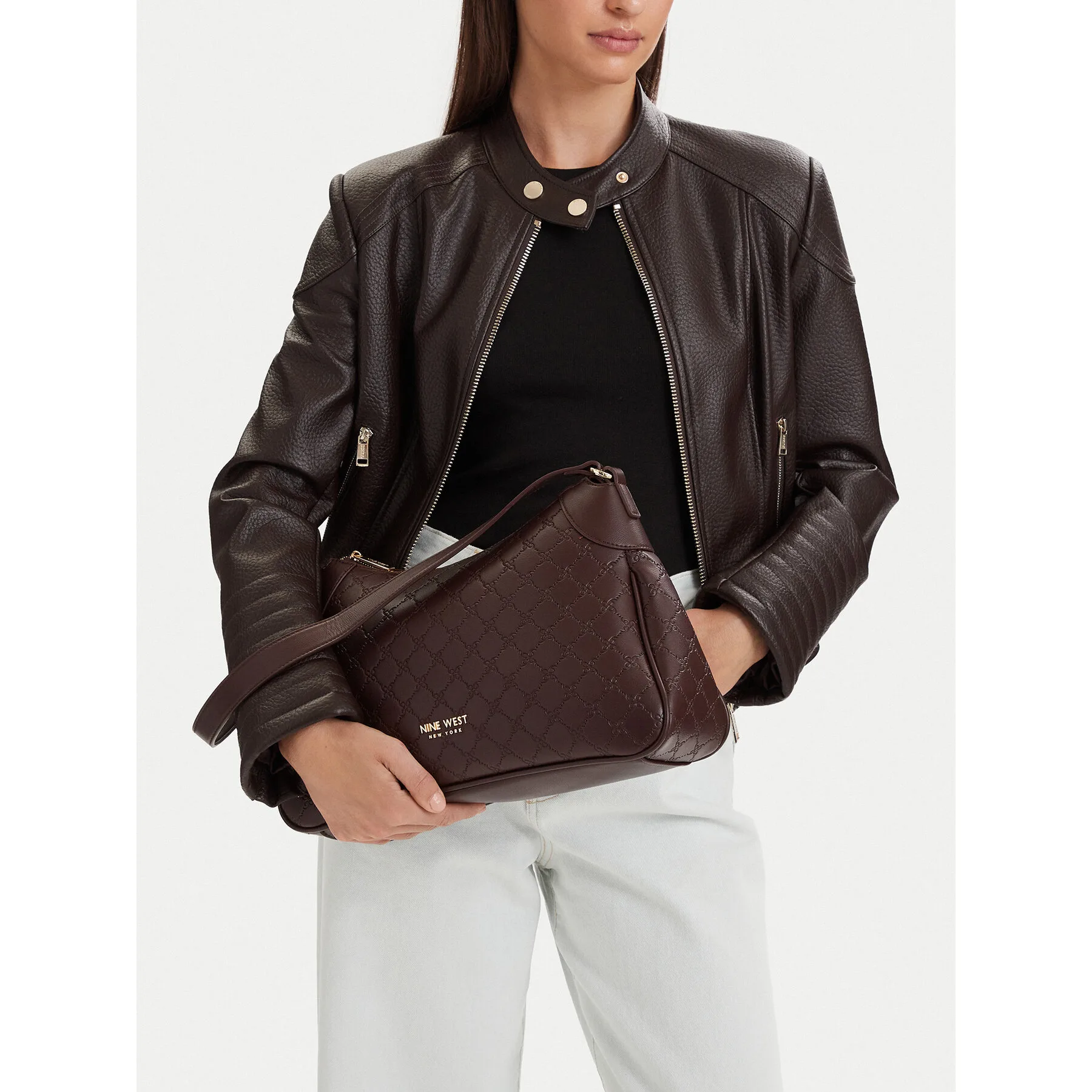 Дамска чанта Nine West CEO-CRYSTAL POISE-JH7438 Кафяв – Чанти
