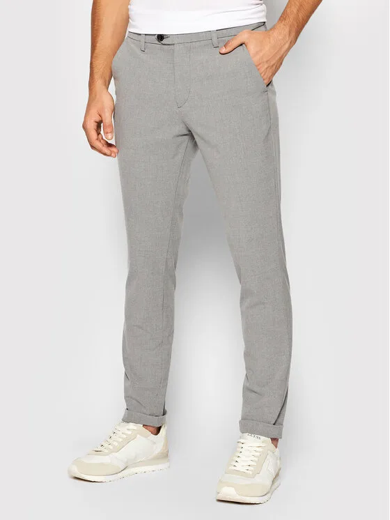 Jack & Jones Чино панталони Marco 12169491 Сив Slim Fit – Мъжки чино панталони