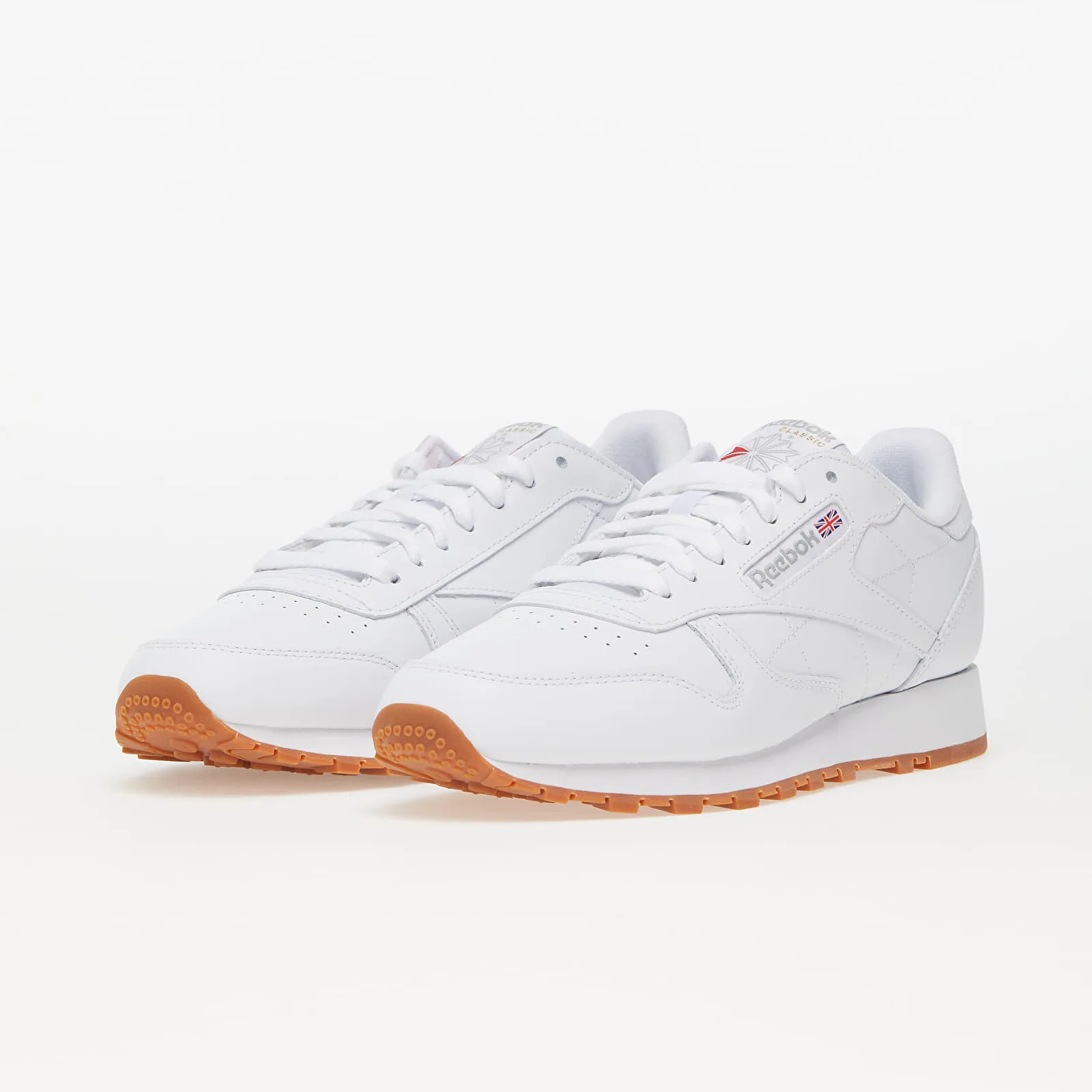 Мъжки маратонки Reebok Classic Leather бели/сиви – Ftw White|Pure Grey 3|Gum – Мъжки ниски маратонки