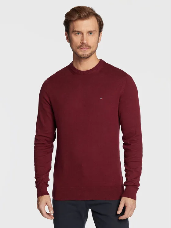 Tommy Hilfiger Пуловер MW0MW28046 Бордо Regular Fit – Мъжки пуловери и жилетки