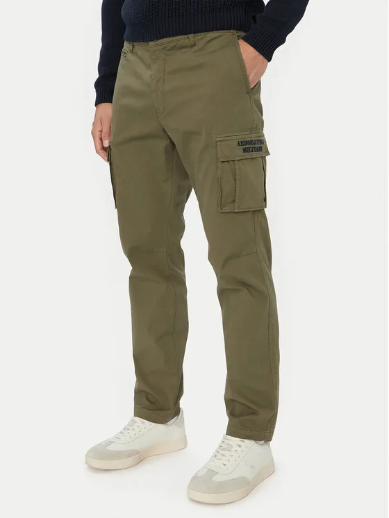 Aeronautica Militare Карго панталони 262PA1329UCT02443 Зелен Regular Fit – Мъжки текстилни панталони