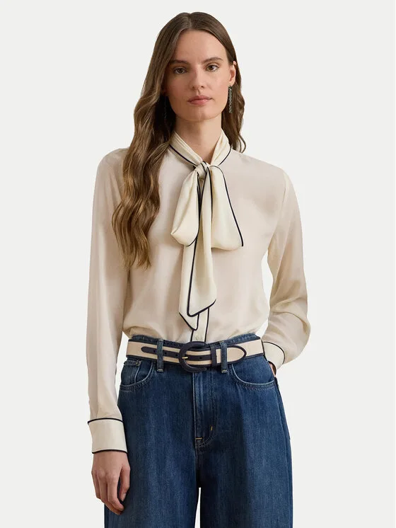 Дамска риза LAUREN RALPH LAUREN бежова – Дамски ежедневни ризи