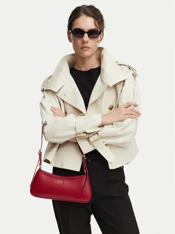 Calvin Klein Дамска чанта Ck Small Shoulder Bag LV04F3170G Червен – Crossbody чанти