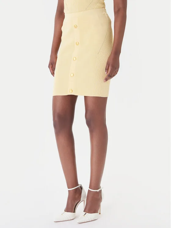 Marciano Guess Мини пола G6GD09 Z0628 Жълт Classic Fit – Дамски мини поли