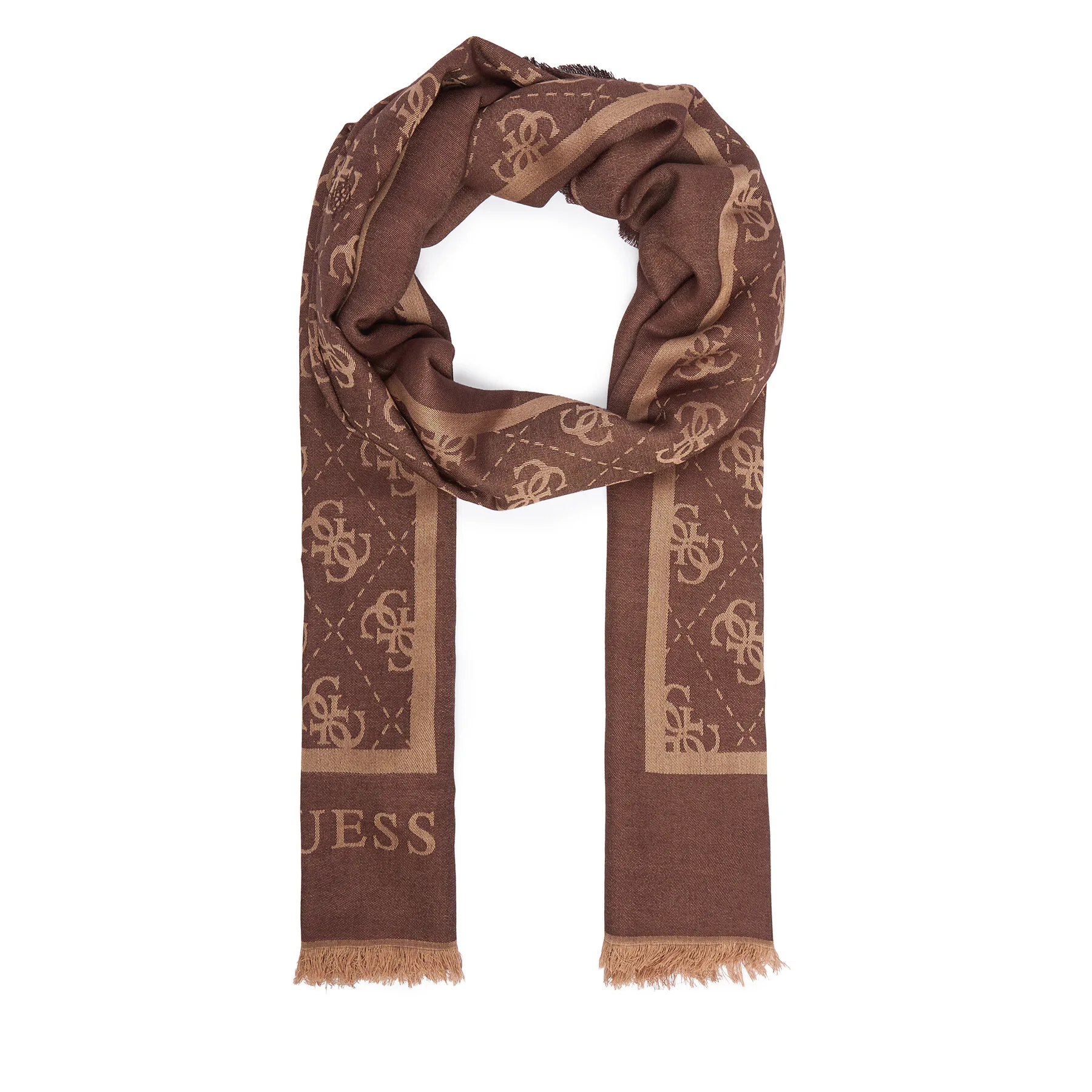 Шал Guess AW5529 VIS03 кафяв – Шалове