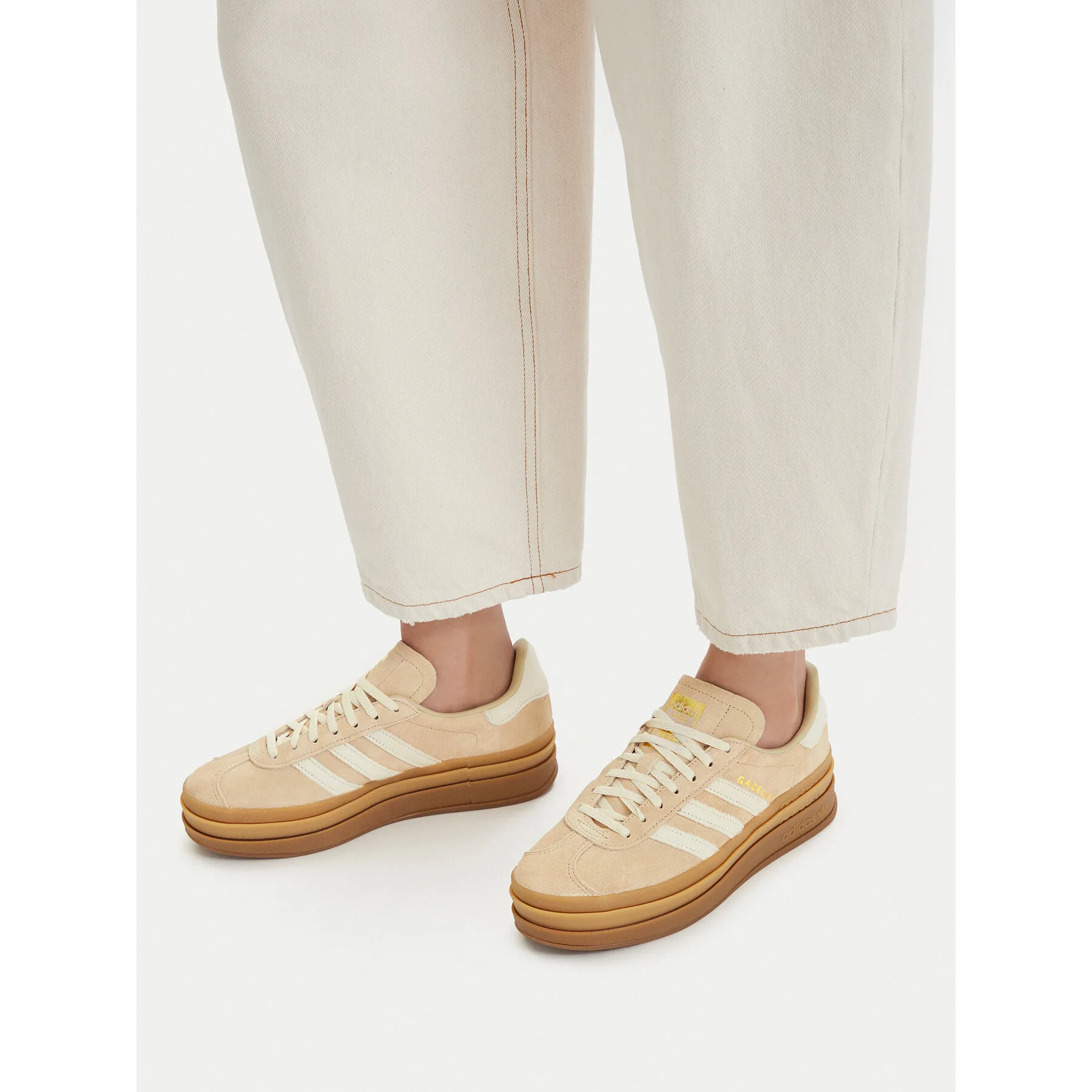 Сникърси adidas Gazelle Bold IH4201 Бежов – Дамски ниски маратонки