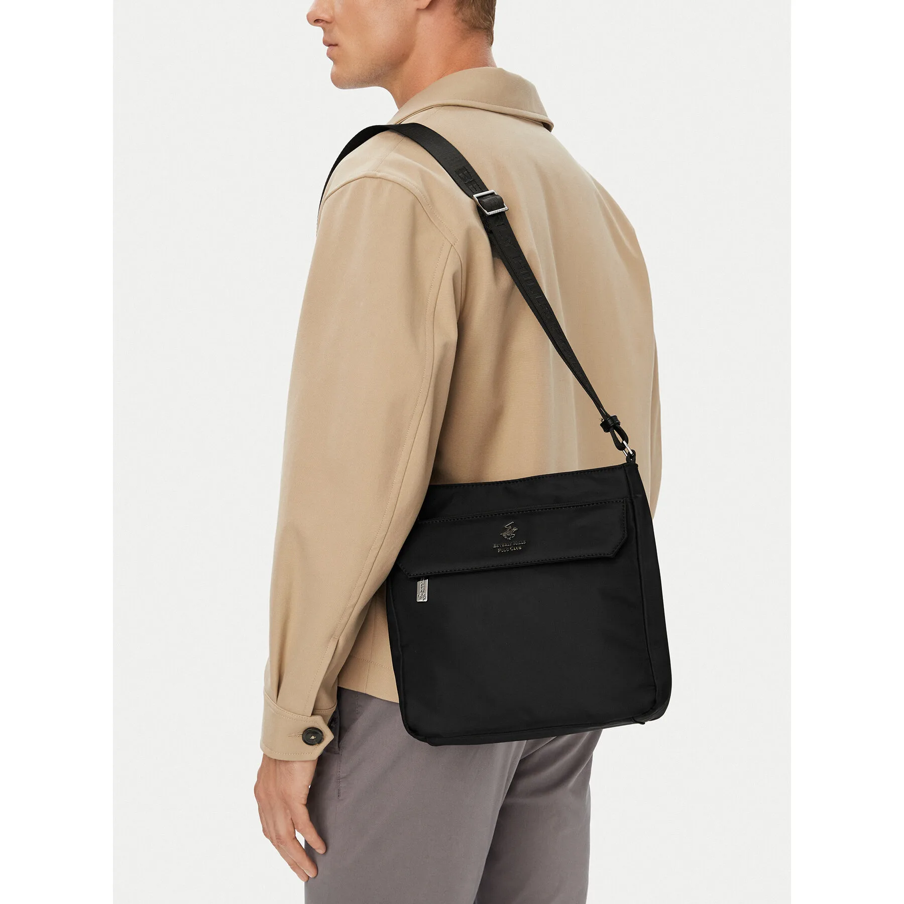 Мъжка чантичка Beverly Hills Polo Club CWBEO-BHPC-L-010-10 Черен – Мъжки чанти