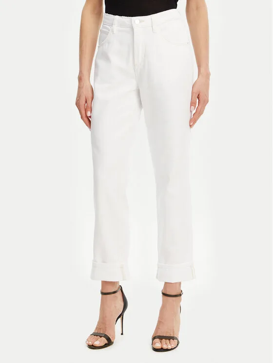 Guess Дънки 172925 Бял Relaxed Fit – Дамски boyfriend дънки